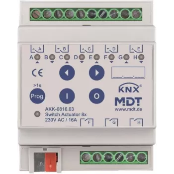 MDT AKK-0816.03 Schaltaktor 8-fach, 4TE, REG, 16A, 70µ (AKK-0816.03)