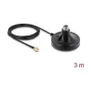 DELOCK ULA100 magnetische Antennenbasis — 1×N-Buchse auf 1×RP-SMA-Stecker, 3 m Kabel, Außenbereich, schwarz
