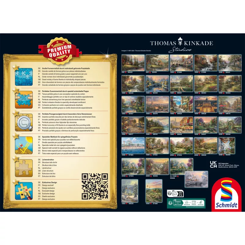 Puzzle Schmidt Spiele Thomas Kinkade Studios „Santa's Silent Night“ 1000 Teile