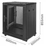 19-Zoll-Rack-Schrank QOLTEC 54519 15U – Netzwerk-/Server-Gehäuse, 15U Höhe, 19-Zoll-Montage
