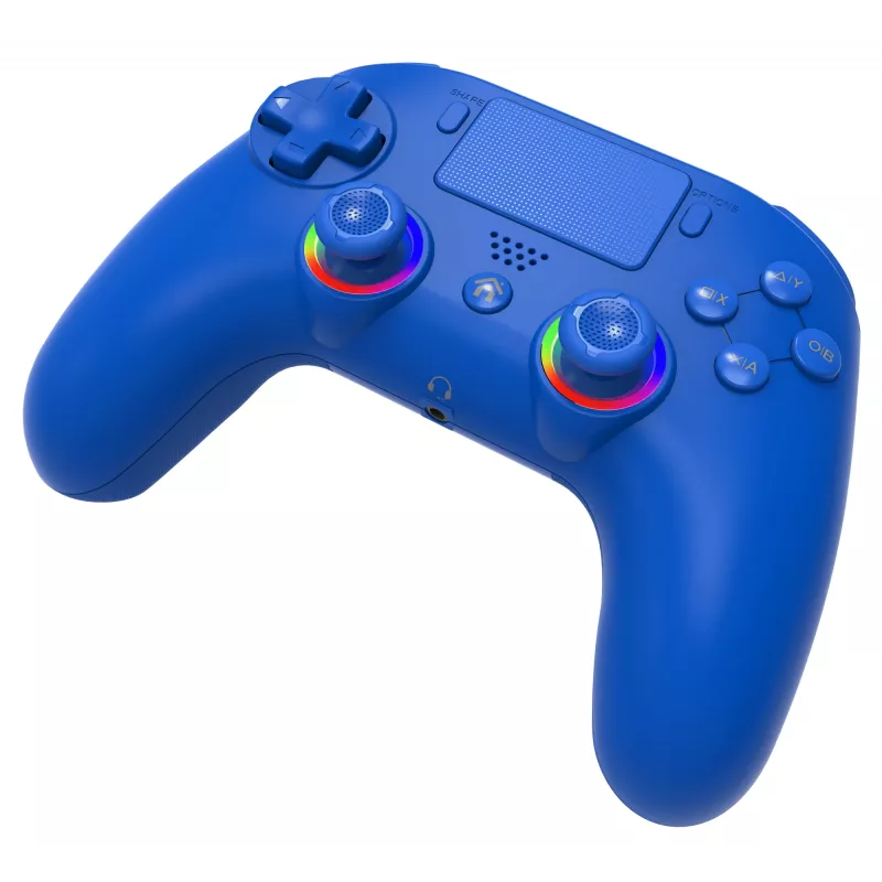 Kabelloser LED-Controller SUBSONIC SA5639-3 für PS4 und PC, blaues kabelloses Gamepad