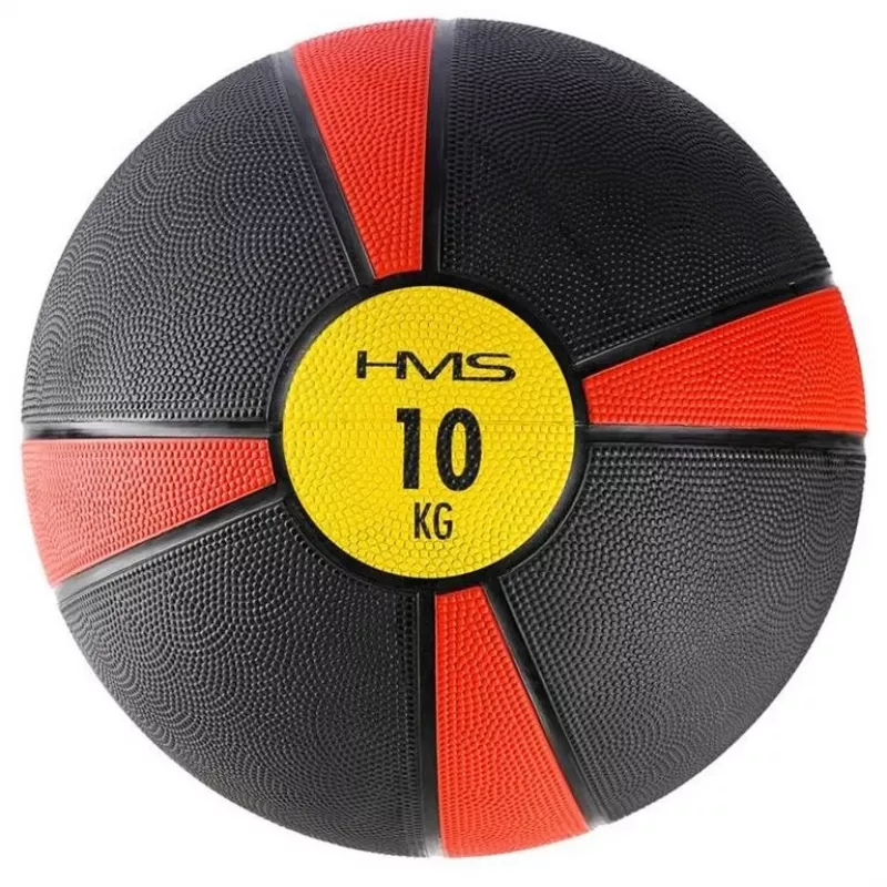 HMS Fitness NK10 Medizinball 10 kg Schwarz, Rot