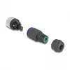 DeLOCK M12 Steckverbinder A-kodiert 5-polig Buchse Schraubanschluss