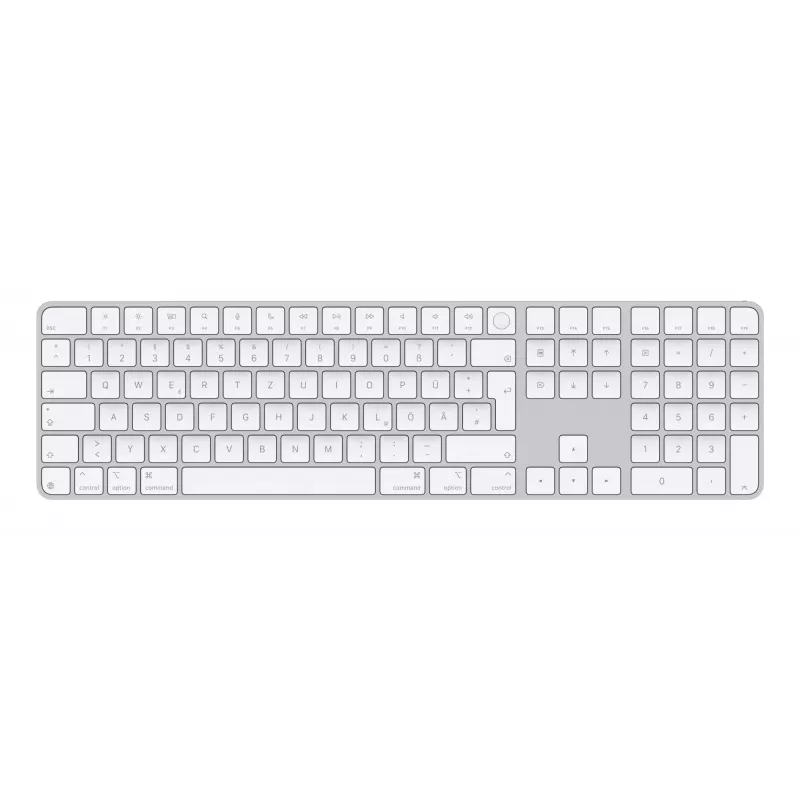 Apple Magic Tastatur MXK73D/A Universal USB + Bluetooth QWERTZ Deutsch Weiß