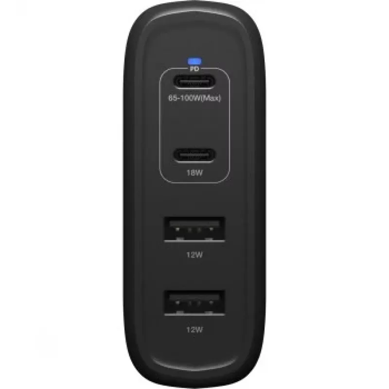 Wandladegerät OTTERBOX 78-81343 100W GaN mit 2× USB-C und 2× USB-A Anschlüssen