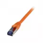 Patchkabel RJ45 - CAT6A 500 MHz - 0,5 m - orange - S-STP (S/FTP) - TPE/LSZH (Superflex) - AWG26 - Syner