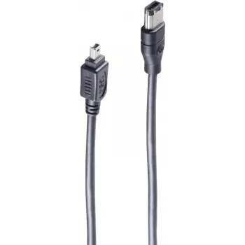FireWire-Kabel ShiverPeaks BS77213 3m 4-pol 6-pol Schwarz