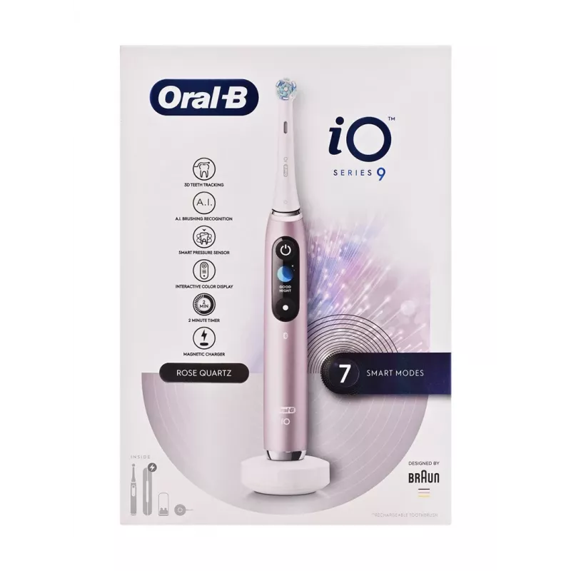 Oral-B iO9 Series 9 elektrische Zahnbürste, rosé Quarz