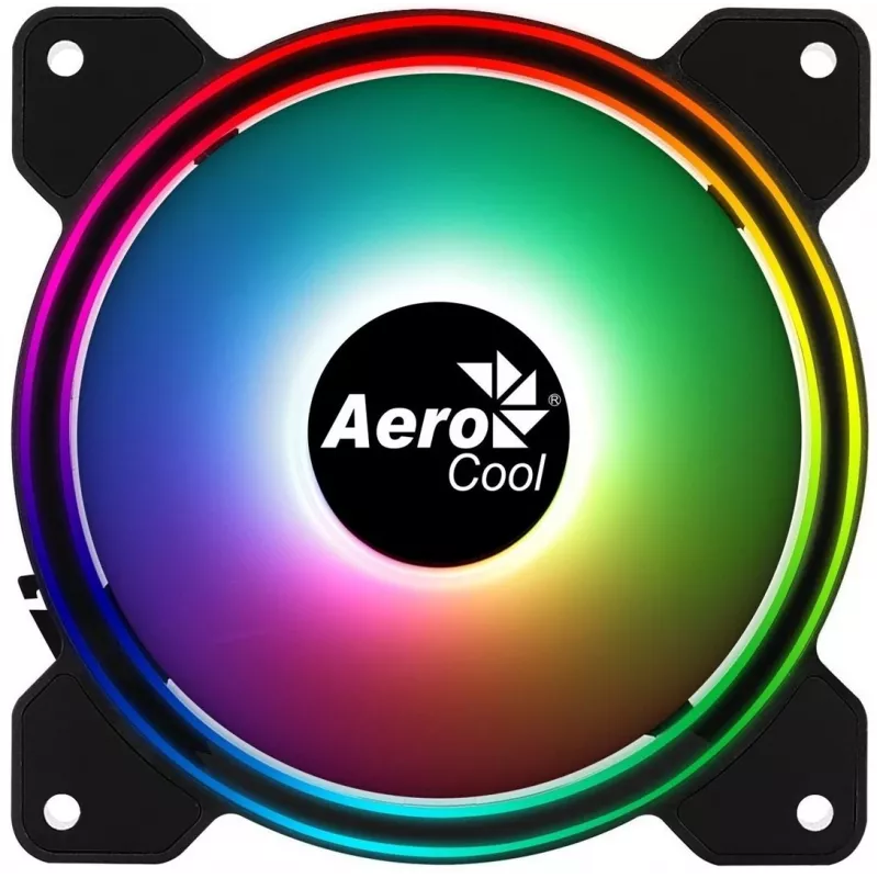AEROCOOL 120-mm-Gehäuselüfter Saturn 12F ARGB, 120x25 mm, 12 V, PWM, 1000 U/min, 35,8 CFM, 19,6 dB