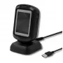 Fester 1D/2D-Barcodeleser QOLTEC 50864, LED-Sensor, USB (kabelgebunden), schwarz, 145×85×80 mm