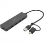 USB Hub, Digitus, DA-70235, 4-Port, USB 3.2 Gen 1, Type-A und Type-C, 12000 Mbit/s