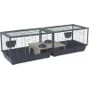 Indoor-Kaninchenkäfig ZOLUX Neolife Connect 101,5×54×51 cm – Metallrahmen, Kunststoffboden, grau