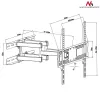 TV-Wandhalterung MACLEAN MC-760 für 32–55 Zoll Fernseher, Stahl, VESA bis 400x400, 30 kg, schwarz, 9,6–44,8 cm