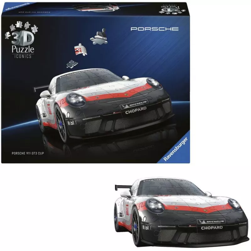 3D Puzzle Ravensburger Iconics Porsche 911 GT3 Cup – Modellbausatz