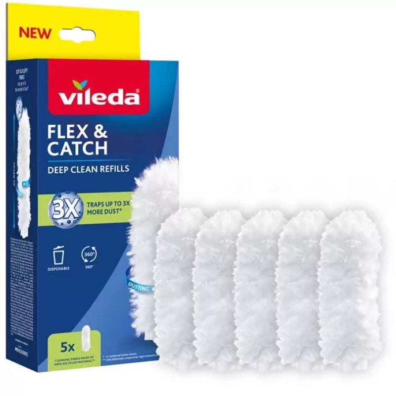 Staubwedel-Ersatzteile VILEDA Flex&Catch 177664 - 5 Ersatzeinsätze