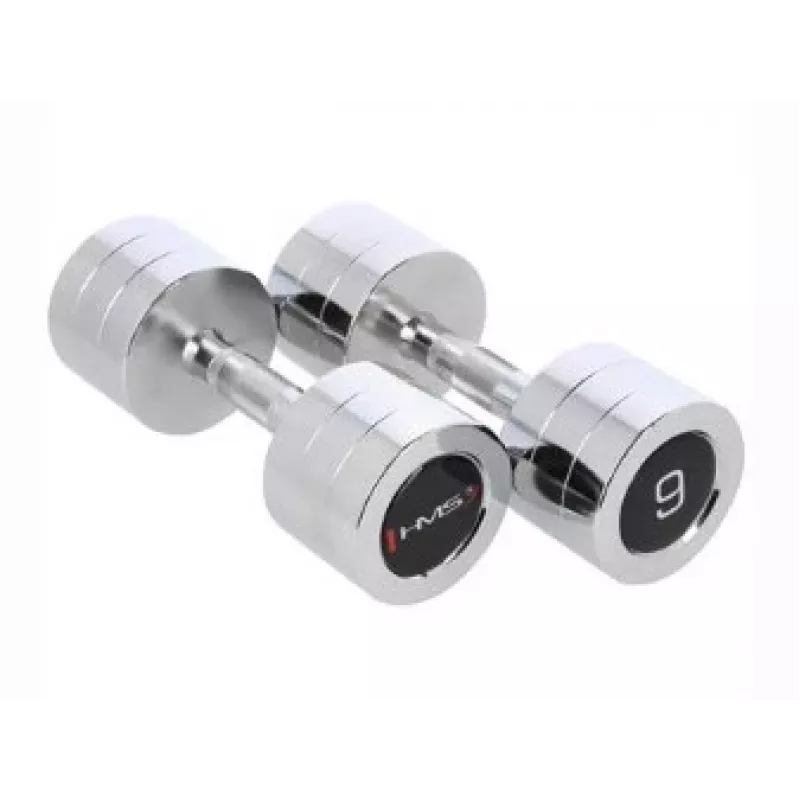HMS Fitness CHD09 Kurzhantel mit festem Gewicht 9 kg 2 Stück