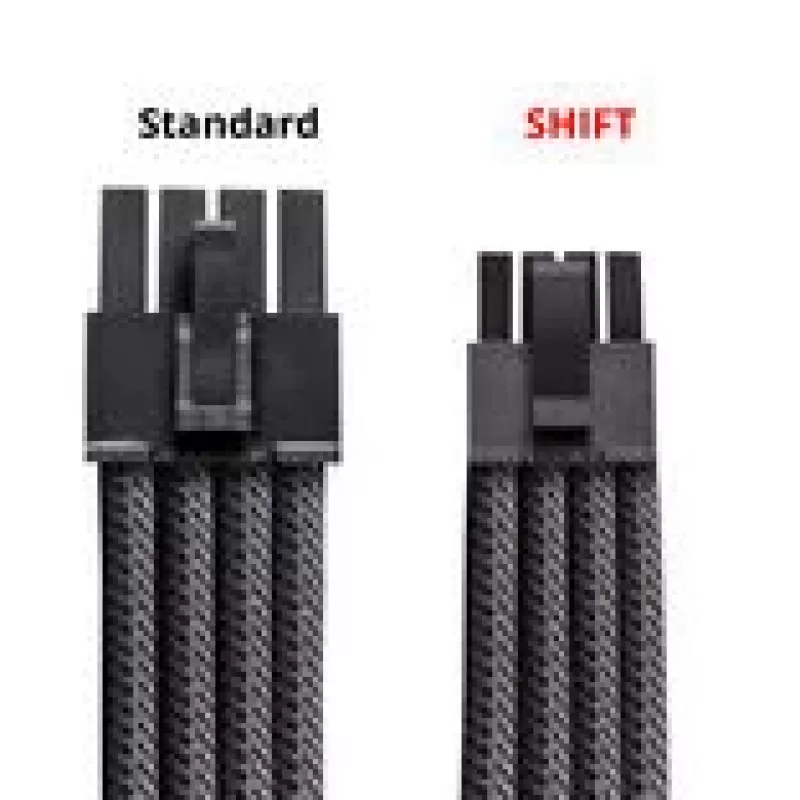 CableMod C-Series Pro ModMesh 12V-2x6-Kabel, 90°-Stecker, für Corsair Type 5 RMx Shift Netzteile - carbon, 65 cm