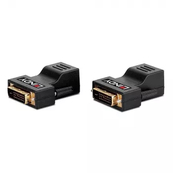 Lindy 70m Cat.6 DVI-D Single Link Extender, 1920 x 1200 Pixel, Schwarz