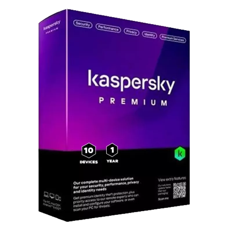 Kaspersky Premium + Kundensupport | 10 Geräte | 1 Jahr | EU
