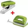 Hefter- und Locher-Set NOVUS E15+ und E210 — Tischhefter mit Zangenlocher, grün