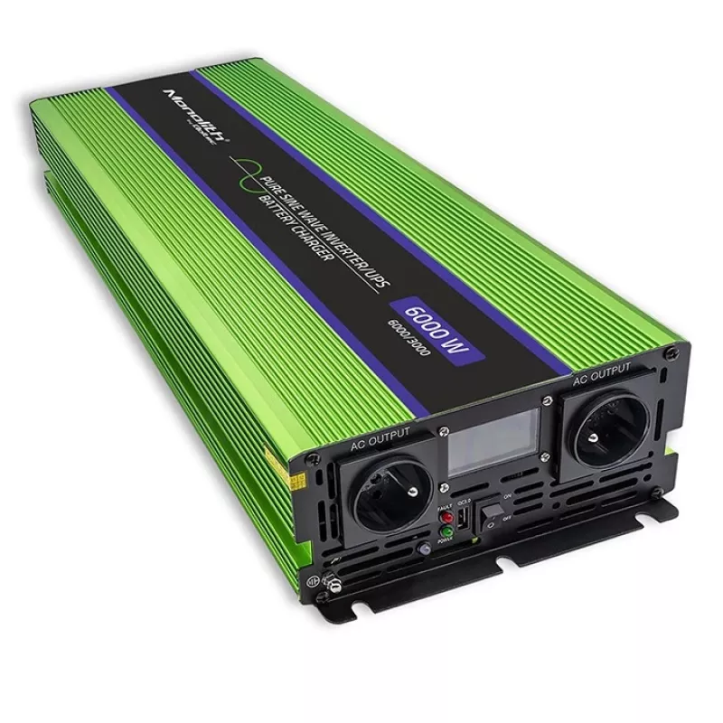 Auto-Wechselrichter Qoltec Monolith 6000 W Grün 12 V