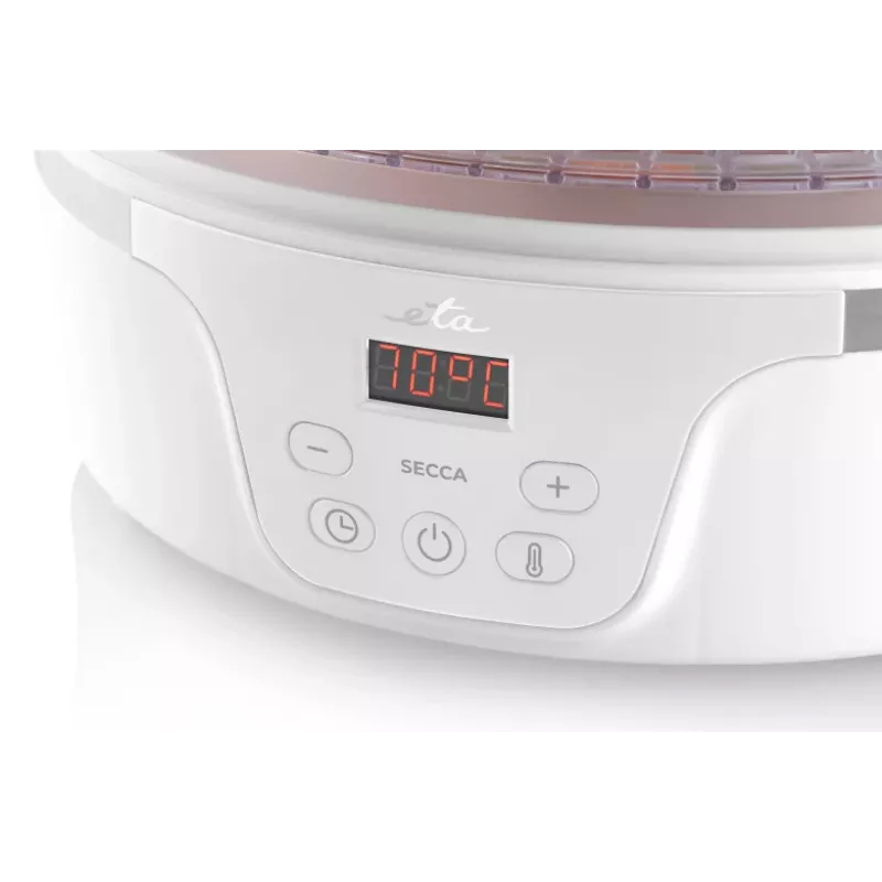 Dörrautomat ETA Eta SECCA Transparent Weiß 380 W, LED-Anzeige, 24-Stunden-Timer, 300×300×220 mm