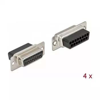 Drahtverbinder DeLOCK 66720 D-Sub 15-polig Schwarz Silber