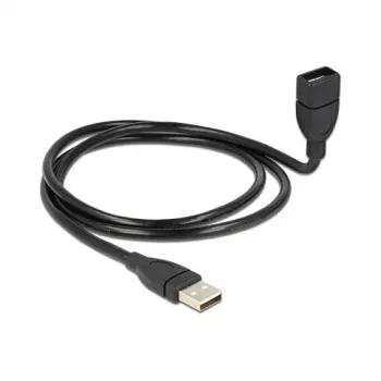 USB-Kabel DeLOCK 1m USB 2.0 USB A Schwarz