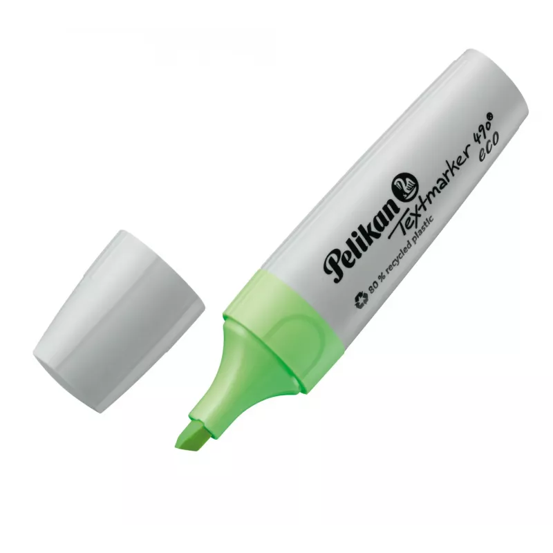 Marker Pelikan Textmarker 490 eco 4 Stück Keilspitze Grün Orange Pink Gelb