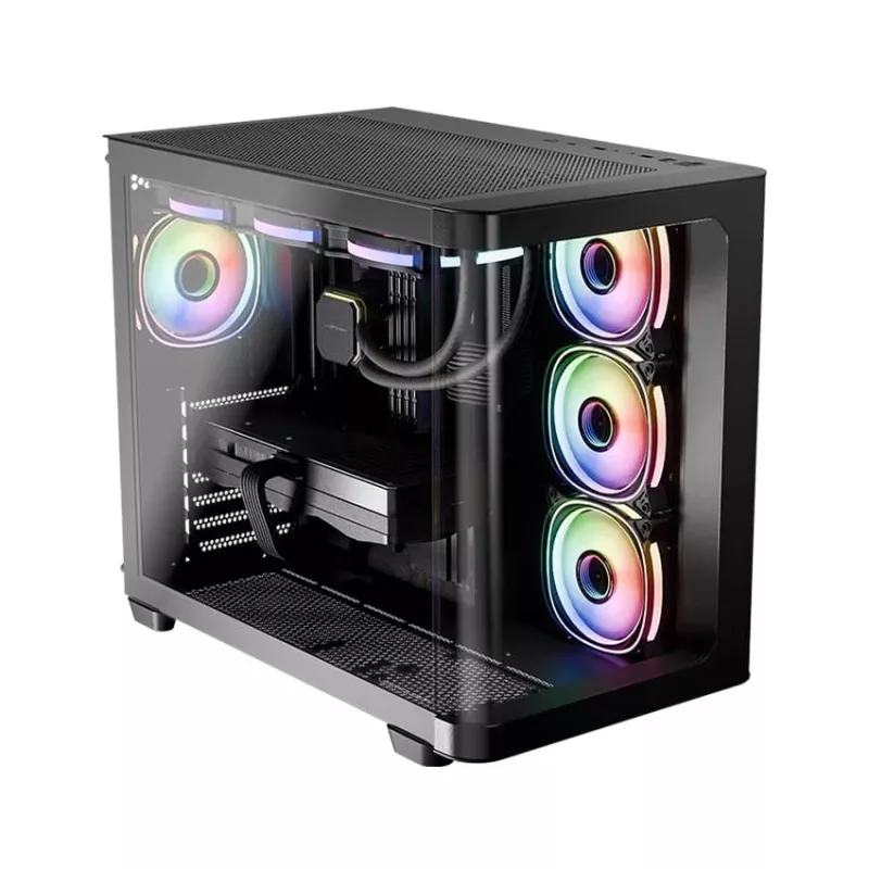 Computergehäuse LC-Power LC-8001B-ON Midi Tower Schwarz