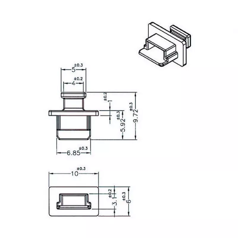 Buchsen-Schutzabdeckung USB Mini-B DeLOCK 64011