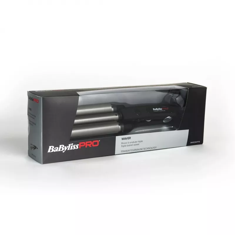 Lockenstab BaByliss PRO TRIPPLE WAVER — 125 W, schwarz, 2,7 m Kabel