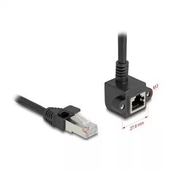 Netzwerkkabel DeLOCK 81097 RJ-45 Cat6 1 m Schwarz