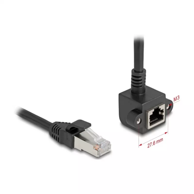 Netzwerkkabel DeLOCK 81097 RJ-45 Cat6 1 m Schwarz