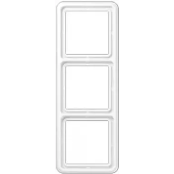 Wandmontierte Schalterabdeckung JUNG CD 583 WW Weiß, Duroplast, schraubenlos, 81×223 mm