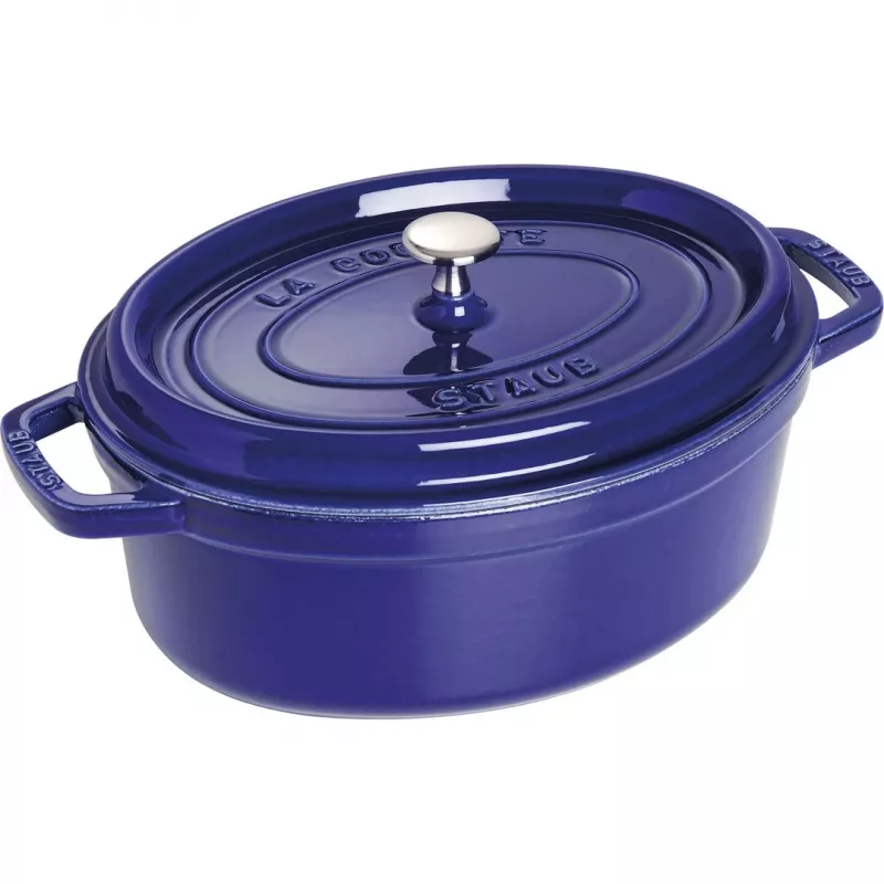 Gusseisen-Kokotte Staub 4,25 L, 29 cm, blau