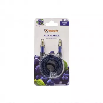 Sbox 3535-1.5BL AUX-Kabel 3,5mm auf 3,5mm Blaubeerblau