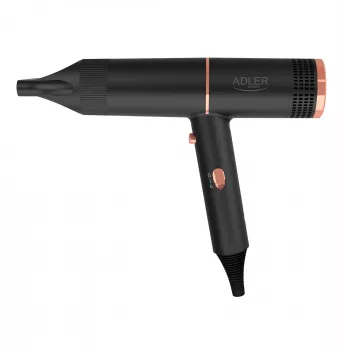 Haartrockner Adler AD 2278 — 1400 W, 2 Heizstufen, Ionen-Funktion, klappbarer Griff, schwarz