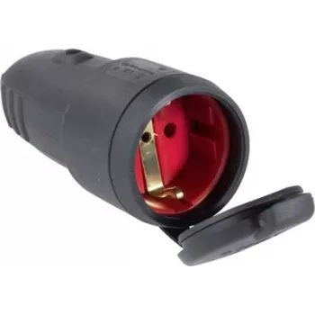 as - Schwabe 60415 Geerdeter Kupplungsstecker 230 V Schwarz IP44 (60415)