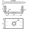 Montage-U-Profil 20 mm EUROLITE 51210869 Kunststoff
