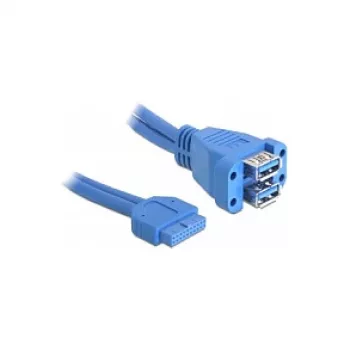 USB-Kabel DeLOCK 82942 USB 3.2 Gen 1 0,45 m Blau