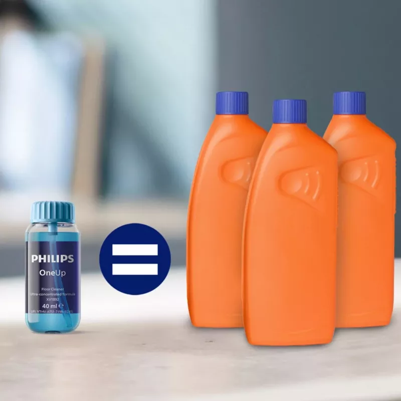 Philips OneUp Ultra-Konzentrierter Bodenreiniger, Stielstaubsauger, Blau, 40 ml, Flüssig (Konzentrat), Philips OneUp, 30 mm