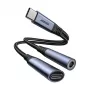 2-in-1 Audioadapter Joyroom SY-C02 — Type-C auf 3,5 mm + Type-C, Schwarz