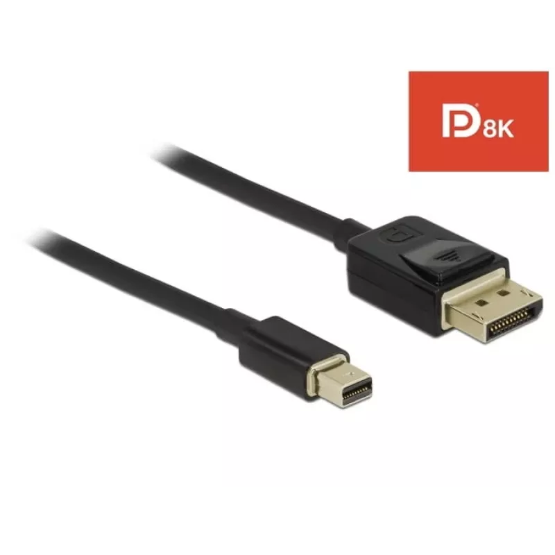 DeLOCK - DisplayPort-Kabel - DisplayPort (M) auf Mini DisplayPort (M) - 2 m - Schwarz - 8K-Unterstützung