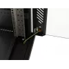 Netzwerkschrank LANBERG 19 Zoll 24HE 600x800 mm schwarz mit Glastür und LCD-Ausschnitt (flach Pack) v2