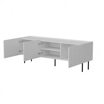 TV-Schrank Cama LUCCA 3D 165×40×59 cm, weiß, Spanplattenoberseite
