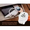 Wand-Reiseadapter GEMBIRD TPA-1A2C20-02-W 20W — 1xUSB-A + 2xUSB-C, Typ-G-Stecker, 100–250 V, weiß