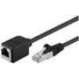 Goobay CAT 5e Verlängerungskabel F/UTP, Schwarz, 0,5 m - Kupfermaterial, RJ45-Stecker (8P8C) RJ45-Buchse (8P8C) (73386)