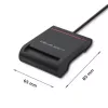 ID-Kartenleser QOLTEC Smart-Chip-ID-Kartenleser — USB, schwarz, 84,5×65×16 mm, 63 g