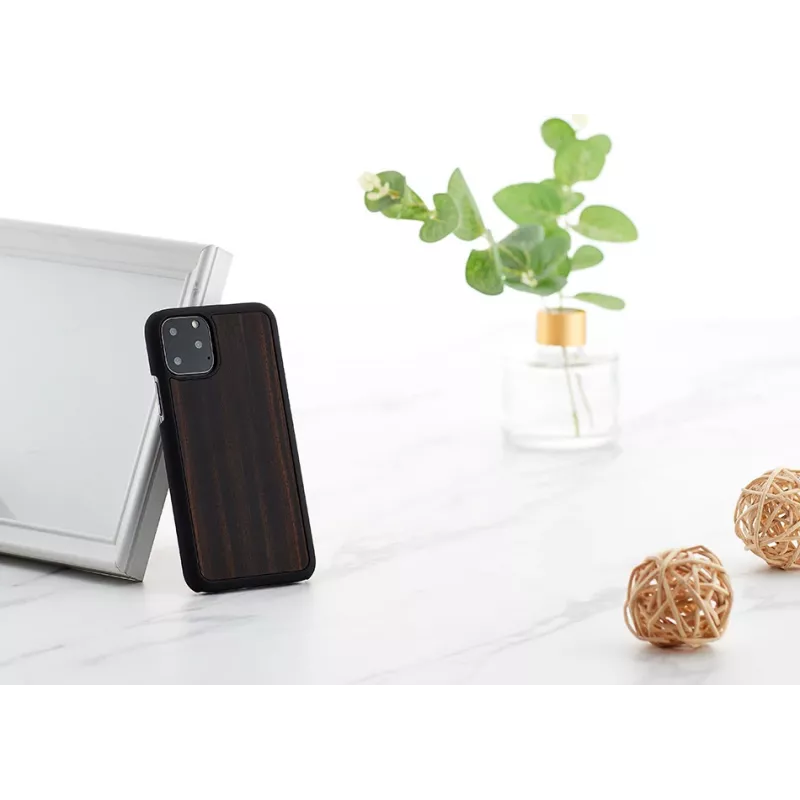 Handyhülle man and wood für iPhone 11 Pro – Ebenholzschwarz, harte schützende Rückabdeckung